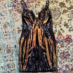 JVN Jovani Mini Sequin Homecoming Dress